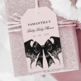 Elegant Gothic Baby Shower Favour Tags