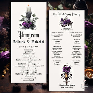 Elegant Gothic Candle Deep Amethyst Purple Rose