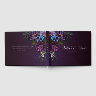 Elegant Gothic Dark Flower Wedding  Guest Book