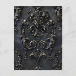 Elegant gothic decoration design postcard