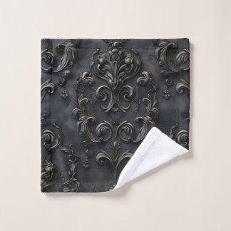 Elegant gothic decoration design wash cloth