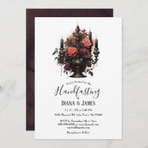 Elegant Gothic Floral Candles Handfasting