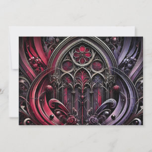 Elegant Gothic Floral Invitation