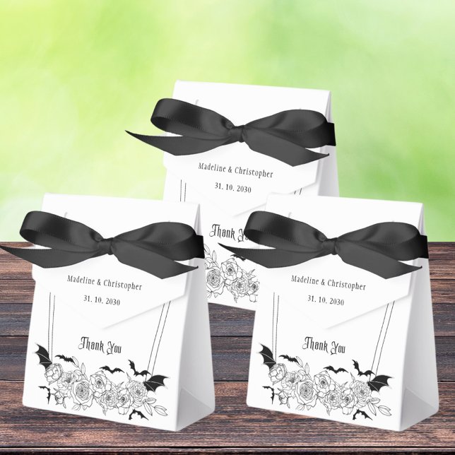 Elegant Gothic Floral Wedding Favour Box (Creator Uploaded)