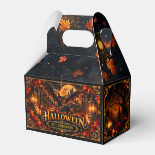 Elegant Gothic Halloween Bat Custom Favour Box