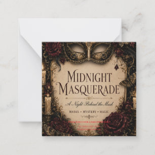 Elegant Gothic Halloween Dinner Party Card