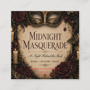 Elegant Gothic Halloween Dinner Party Enclosure Card