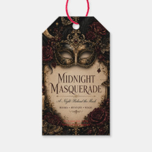 Elegant Gothic Halloween Dinner Party Gift Tags