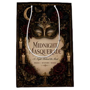 Elegant Gothic Halloween Dinner Party style Medium Gift Bag