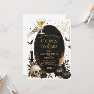 Elegant Gothic Halloween Party Birthday Invitation