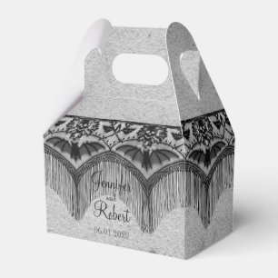 Elegant Gothic Lace Posh Wedding Favour Box
