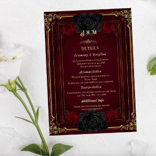 Elegant Gothic Romance Wedding Enclosure Card