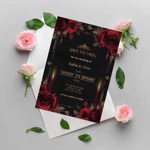 Elegant Gothic Romance Wedding Save the Date