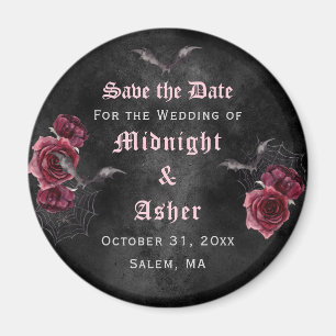 Elegant Gothic Rose Save the Date Magnet