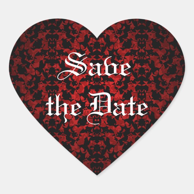 Elegant Gothic Save the Date envelope seals (Front)