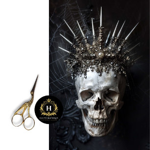 Elegant Gothic Skeleton Skull Decoupage Tissue Paper