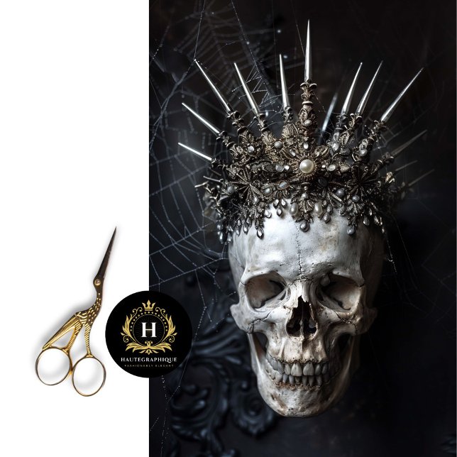 Elegant Gothic Skeleton Skull Decoupage   Tissue Paper (Creator Uploaded)