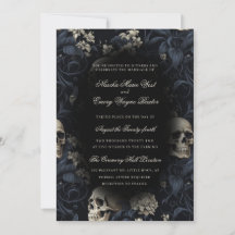 Elegant Gothic Skulls & Flowers Wedding