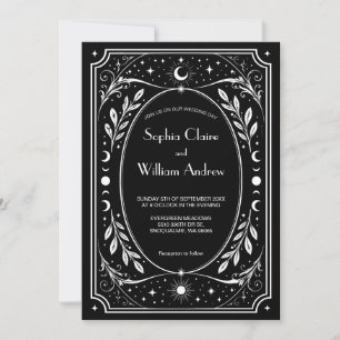 Elegant Gothic Tarot Wedding Invitation