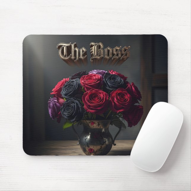 Elegant Gothic The Boss Roses Gift for Manager Mouse Pad (With Mouse)