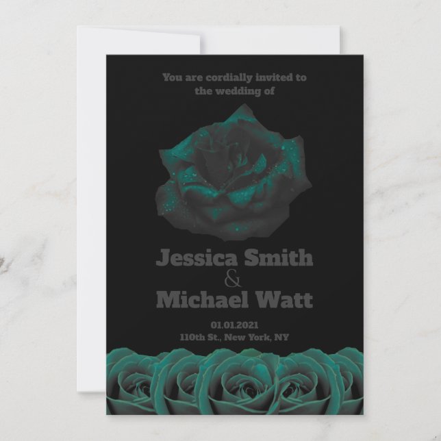 Elegant Gothic Wedding Invitation (Front)