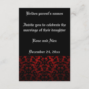 Elegant Gothic wedding invitations 3.5" x 5"