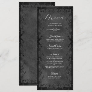 Elegant Gothic Wedding Menu