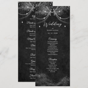 Elegant Gothic Wedding Program Menu