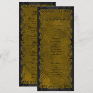 Elegant Gothic Wedding Program Menu