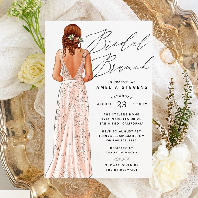 Elegant Gown Bridal Brunch Invitation (Creator Uploaded)