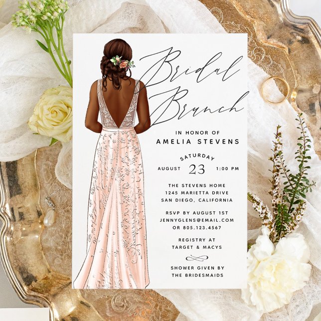 Elegant Gown Bridal Brunch Invitation (Creator Uploaded)