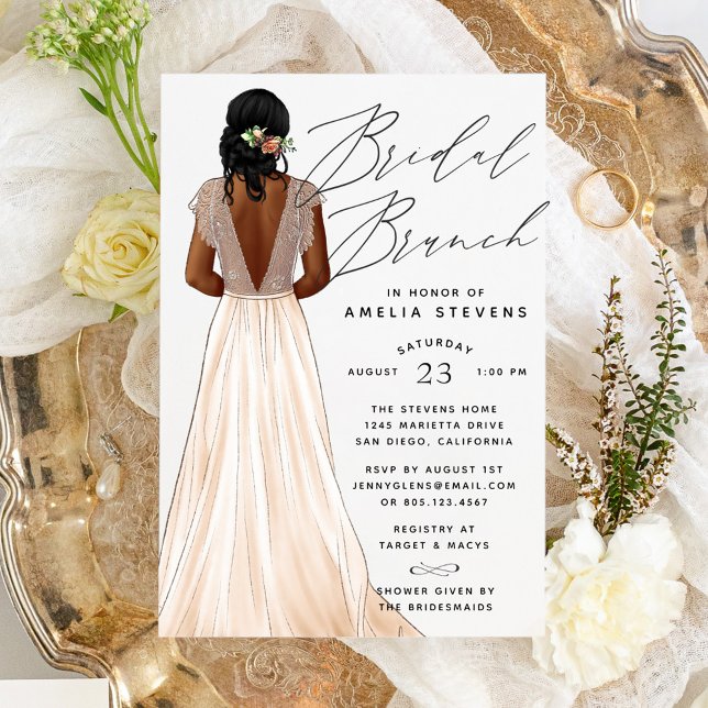 Elegant Gown Bridal Brunch Invitation (Creator Uploaded)