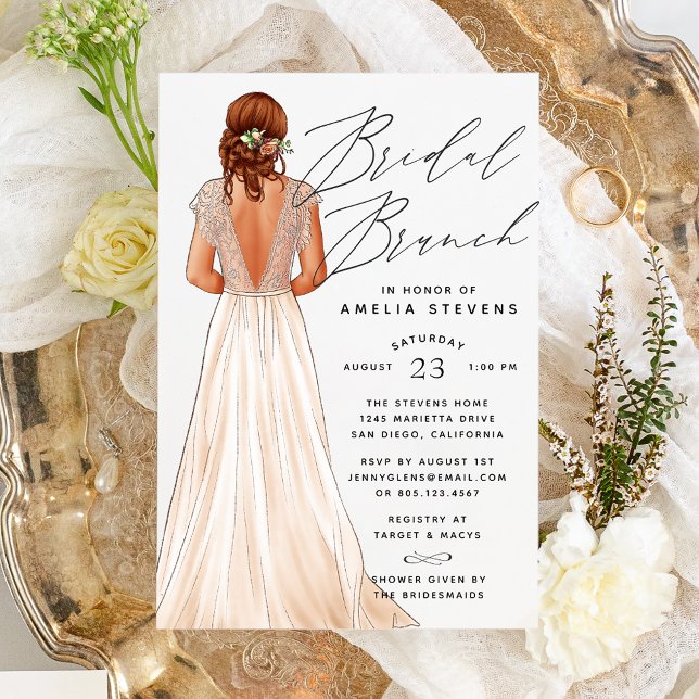 Elegant Gown Bridal Brunch Invitation (Creator Uploaded)