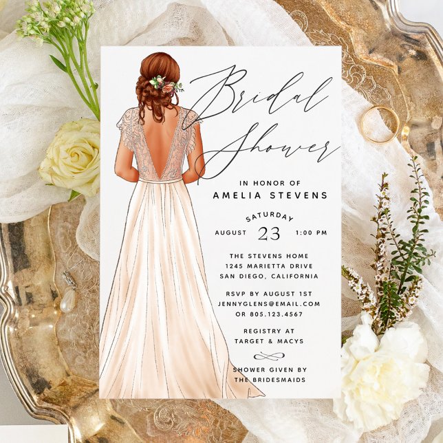 Elegant Gown Bridal Shower Invitation (Creator Uploaded)