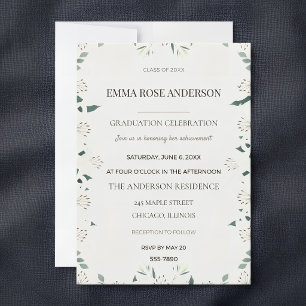 Elegant Grad Party Graduation Invitations