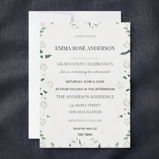 Elegant Grad Party Graduation Invitations  (Creator Uploaded)