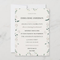 Elegant Grad Party Graduation Invitations 