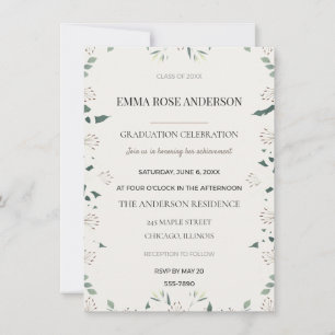 Elegant Grad Party Graduation Invitations 