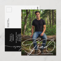 Elegant Grad Script Photo Graduation