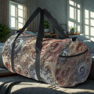 Elegant Gradient Pastel Lace Pattern Duffle Bag