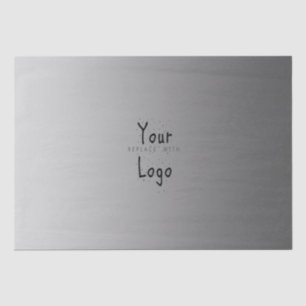 Elegant Gradient Silver with Custom Logo Tissue Paper