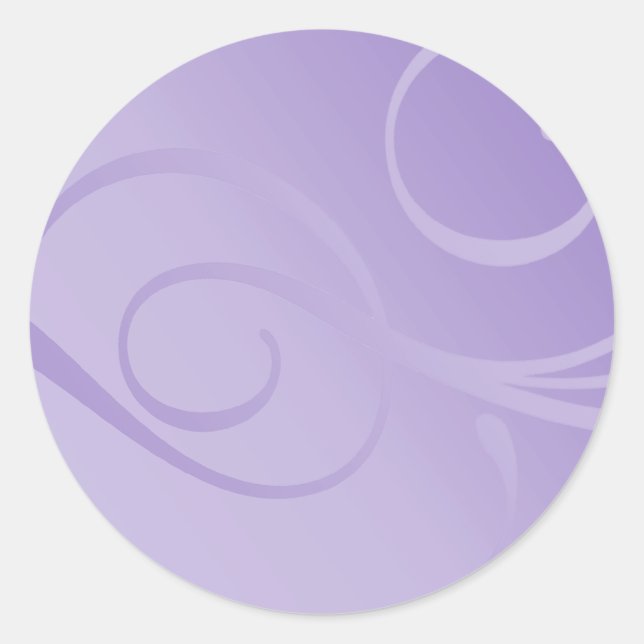 Elegant Gradient Swirls Classic Round Sticker (Front)