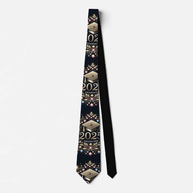 Elegant Graduate 2025 Style 3 Tie (Front)