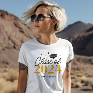 Elegant Graduate Class of 2024 Keepsake Graduation T-Shirt