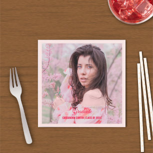 Elegant Graduate Custom Photo Napkin