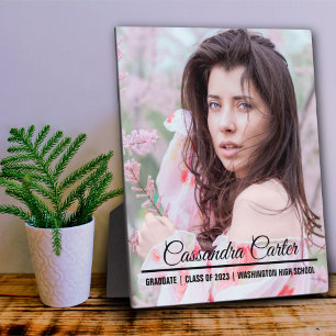 Elegant Graduate Custom Photo Plaque