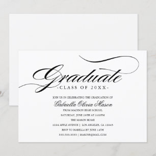 Elegant Graduate Graduation Party Invite