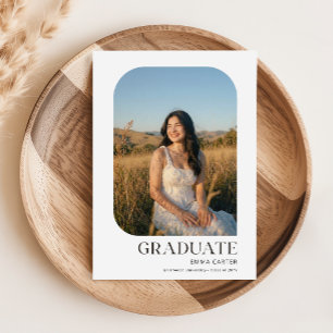 Elegant Graduate Photo Graduation Announcement Postcard