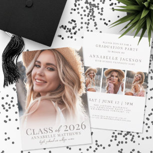 Elegant Graduate Simple Photo Graduation Invitation
