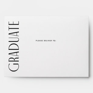 Elegant Graduate Type Graduation Return Address Envelope